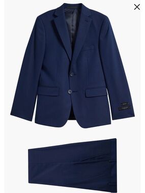 Boys Navy Two-Button Blazer